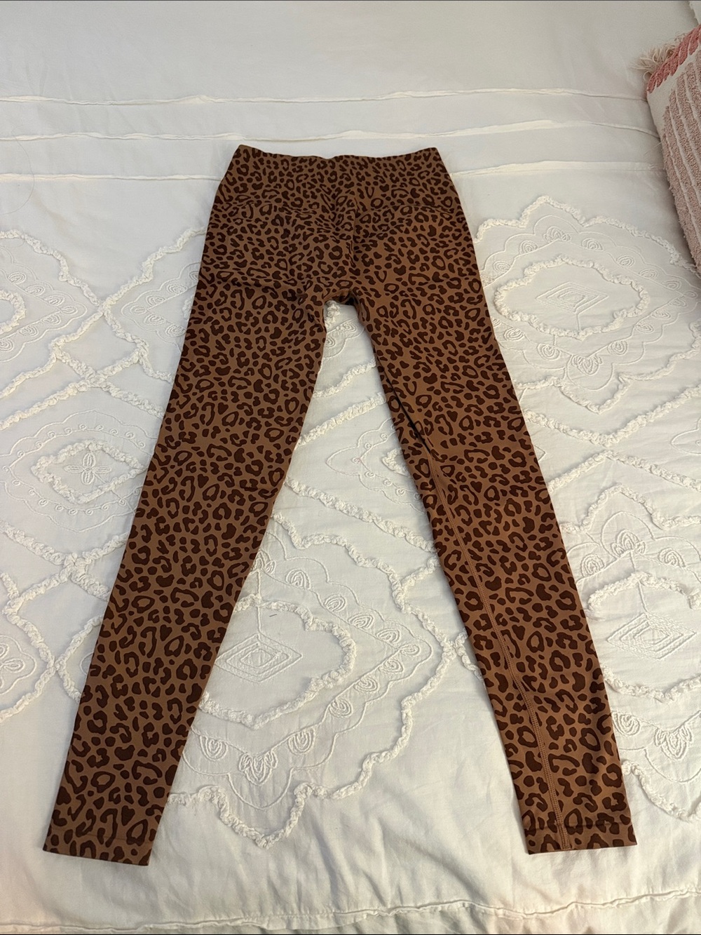 Leopard Print High-Rise Leggings - Brown